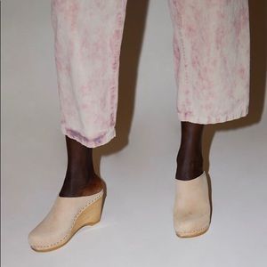 No.6 New School Clog on Wedge in Bone